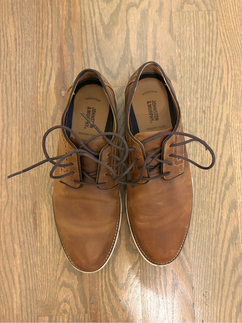 Johnston & Murphy Men’s Brown Leather Derby Shoes